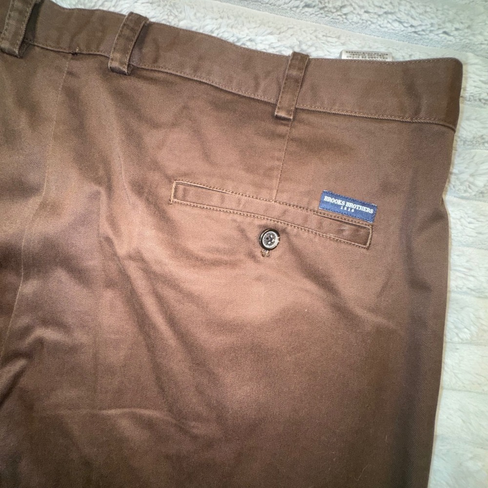 Brooks Brothers Pants Men's 42x30 Clark Fit Stretch Chino Khaki Brown Blue LOT 3 - Picture 11 of 16